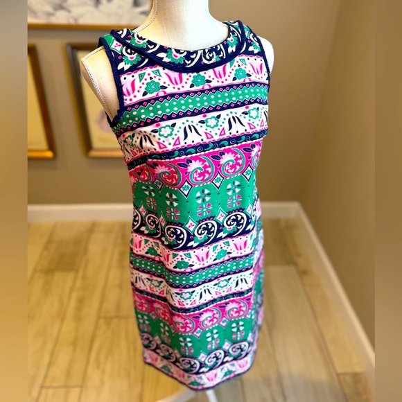 NWOT! TALBOTS Pink, White, and Green Floral Sleeveless Midi Dress - Picture 1 of 10